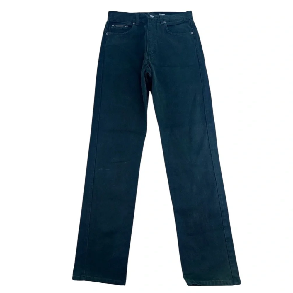 Vintage Calvin Klein Women's Straight Leg Jeans Size 9‎ Green Made In USA
